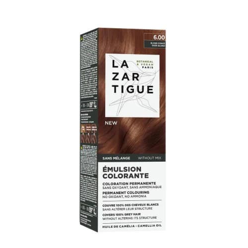 Lazartigue Émulsion Colorante Coloração Permanente sem Mistura 6.00 Louro Escuro 60ml