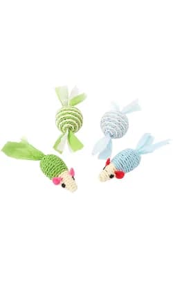 Brinquedo para Gato Eurosiam Conjunto Rato & Bola