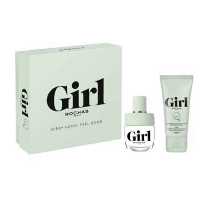 Rochas Girl Eau De Toilette 60ml +  Exfoliating Body Wash 100ml Coffret