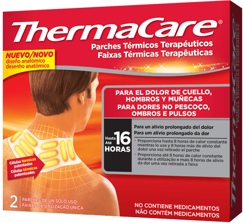 Thermacare Faixas Térmicas para Dores No Pescoço Ombros E Pulsos 2 Unidades