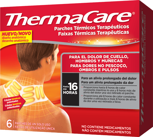 Thermacare Faixas Térmicas para Dores no Pescoço Ombros e Pulsos 6 Unidades