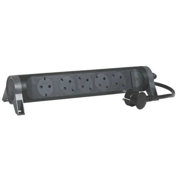 Legrand Bloco 5 Tomadas 5m Preto Rotativo