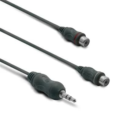 Metronic Adaptador Jack Stereo 3.5mm Fêmea para 2 RCA Macho 360050