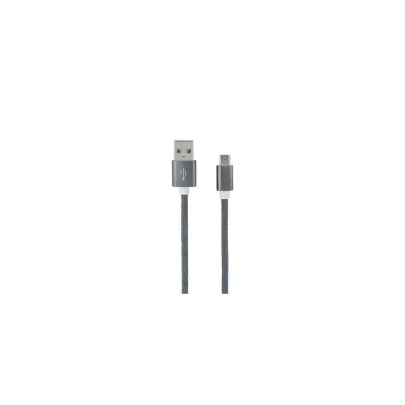 Mooov Cabo Nylon Trenzado MicroUSB 1m Gris