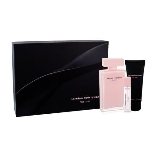 Narciso Rodriguez For Her Woman Eau de Parfum 100ml + Mini Eau de Parfum 10ml + Body Lotion 50ml Coffret