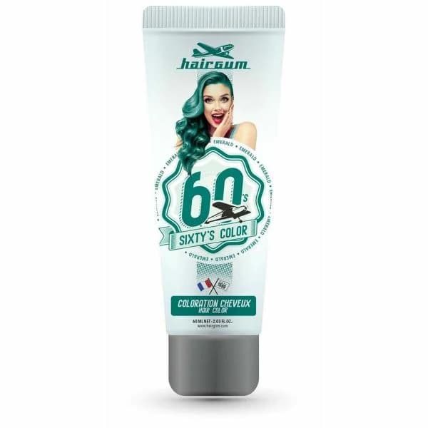 Hairgum Sixty's Color Coloração Semi-Permanente Esmeralda 60ml