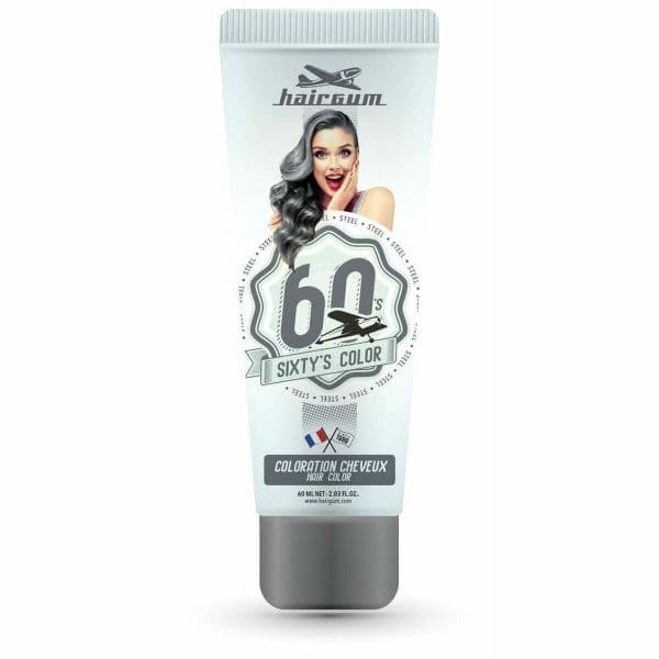 Hairgum Sixty's Color Coloração Semipermanente #steel 60ml