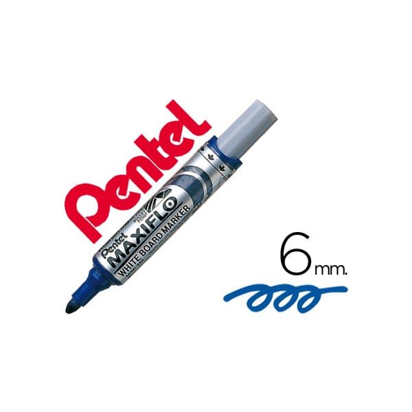 Pentel Marcador MWL5M Quadro Br Maxiflo Azul 12 Unidades - S8423740