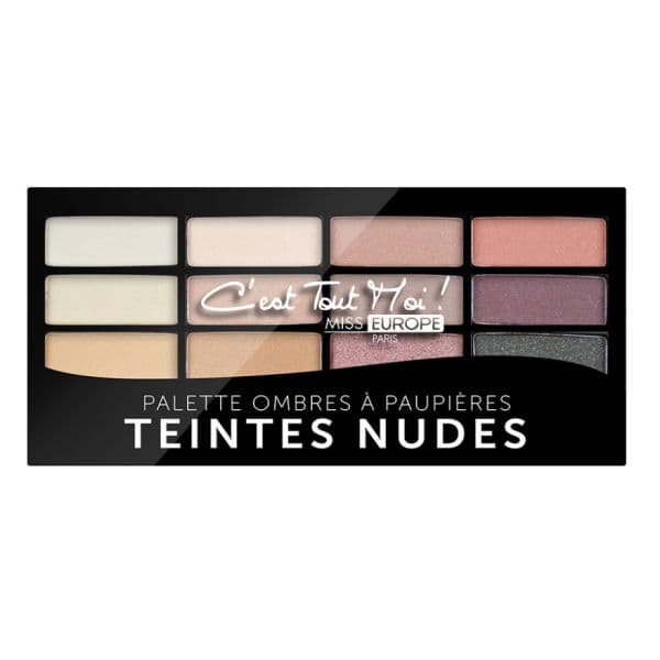 Miss Europe Paleta de Sombras de 12 Cores N°3 Tientes Nudes -12G
