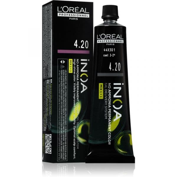 L'Oréal Professionnel Inoa Cor para Cabelo Permanente sem Amoníaco Tom 4.20 60ml