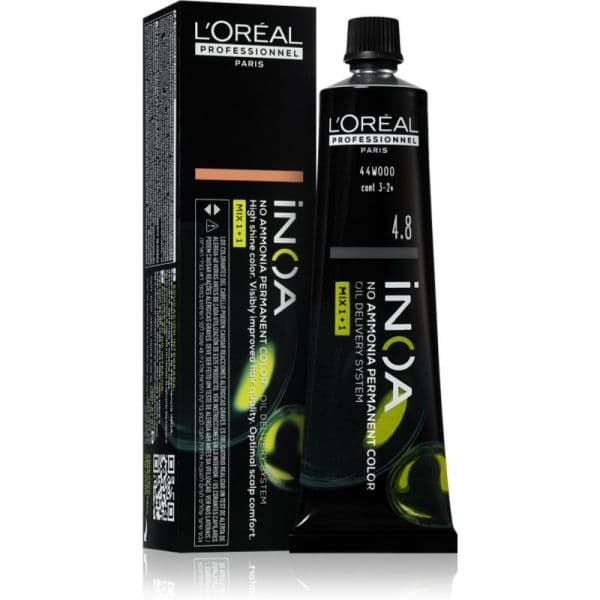L'Oréal Professionnel Inoa Cor para Cabelo Permanente sem Amoníaco Tom 4.8 60ml