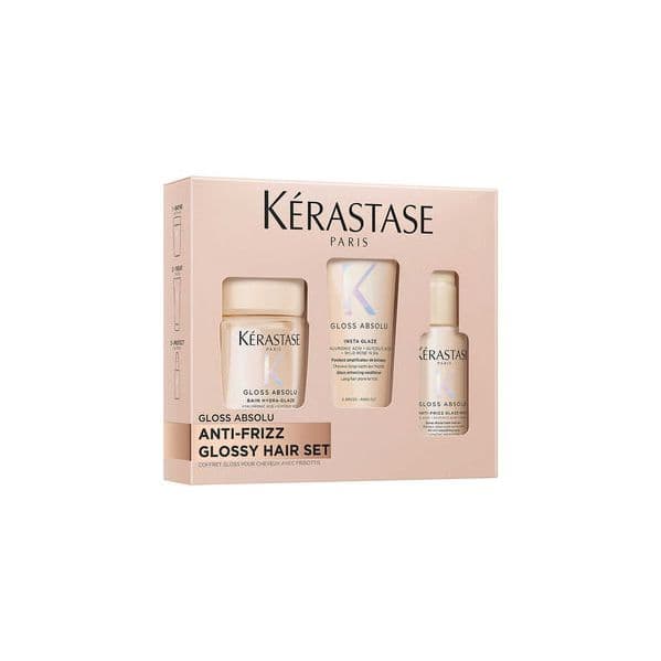 Kérastase Gloss Absolu Bain Hydra-Glaze 80ml + Insta Glaze 75ml + Anti-Frizz Glaze Milk 45ml
