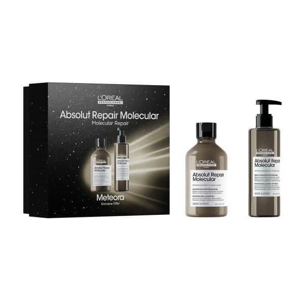L'Oreal Absolut Repair Molecular Shampoo Cabelo Danificado 300ml + Sérum Rinse-Off 250ml Coffret