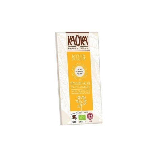 Kaoka Chocolate Preto 61% Cacau Caramelo Bio Fair Trade