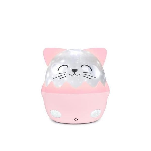 BigBen Mia Luz Noturna Musical Sem Fios Gato NLPKIDSCAT Branco/Rosa