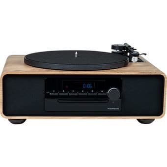 Gira-Discos Thomson Micro Cadeia MIC300TT 60W com Gira-Discos e Bluetooth Madeira/Preto