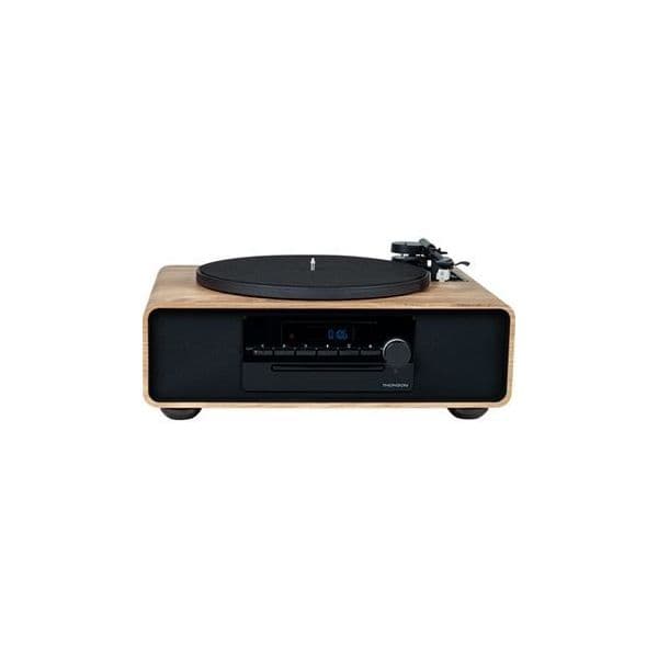 Gira-Discos Thomson Micro Cadeia MIC300TT 60W com Gira-Discos e Bluetooth Madeira/Preto