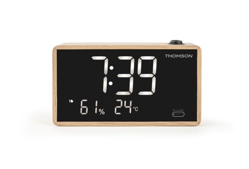 Thomson Rádio Relógio Despertador CP202T com Projeção e Temperatura
