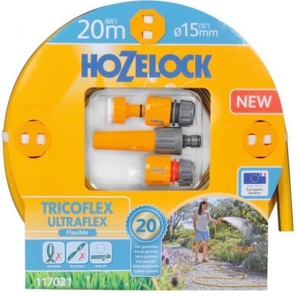 Hozelock Mangueira Ultraflex 15mm. 20m. Kit - 3506111170214