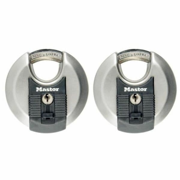 Master Lock Cadeado M40EURT Aço Inoxidável 70mm 2-Discos 2 Unidades