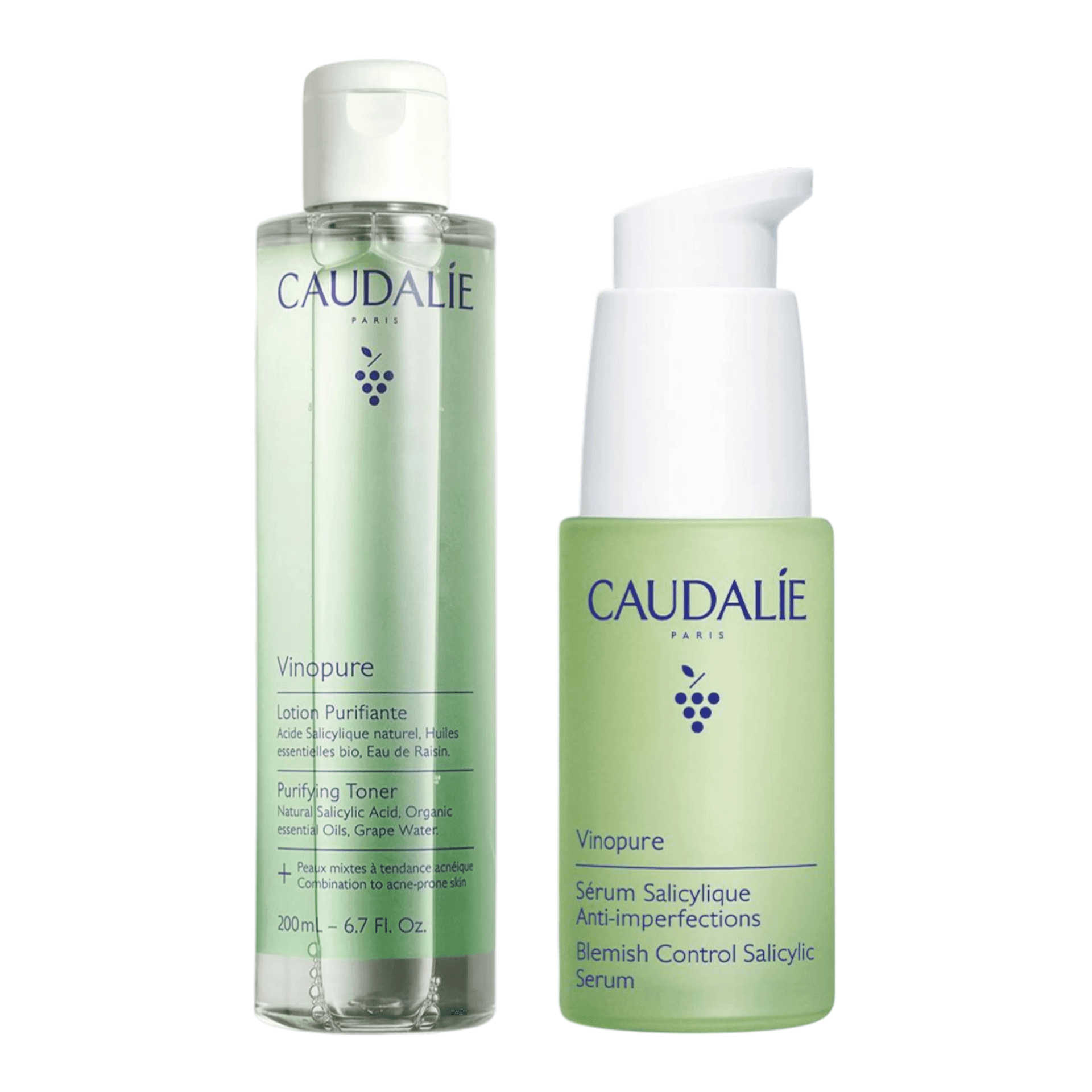 Caudalie Vinopure Loção Purificante 200ml + Sérum Anti-imperfeições 30ml Pack