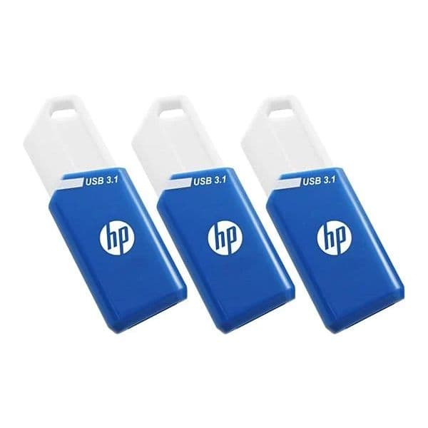 HP 128GB x755w USB 3.1 Azul e Branco (Pack 3)