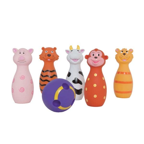 Ludi Jogo Bowling Animais Plástico Suave