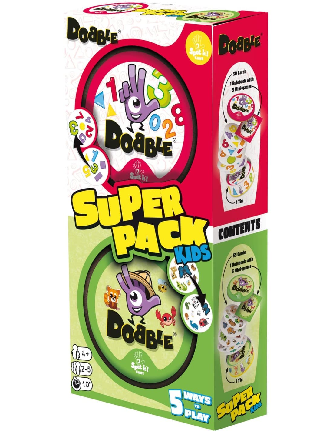 Dobble Super Pack Kids (123+Animals) (Big Box Eco Version)