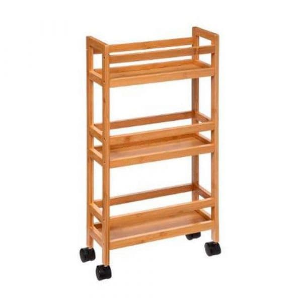 Móvel de WC 5Five Desserte Carrinho Slim 36cm Bambu