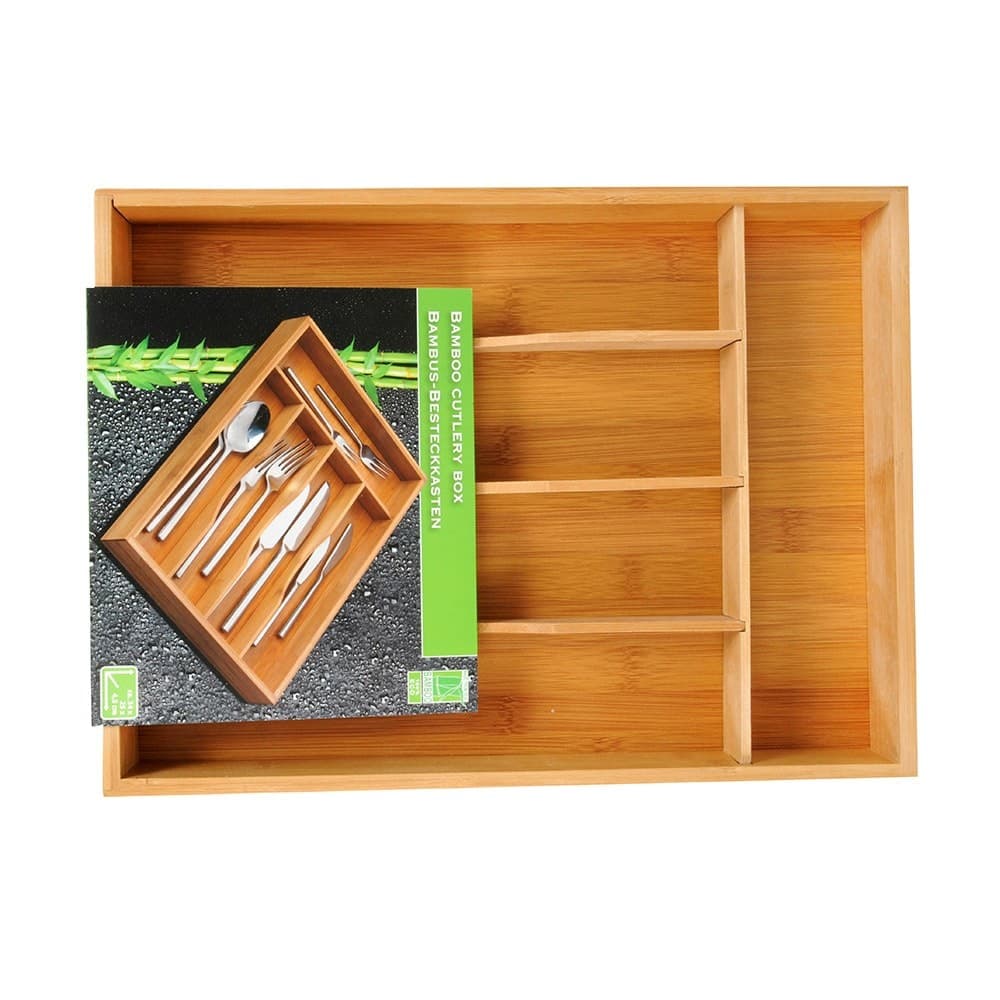 Bandeja para talheres bamboo 34x25x4,5cm