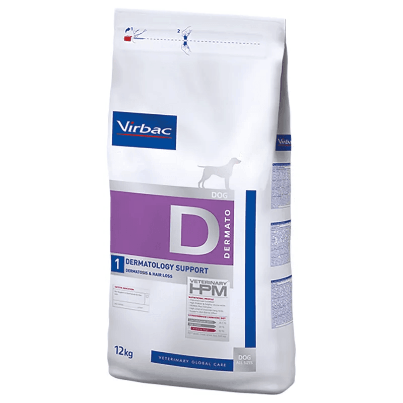 Virbac Vet Hpm Adult D1 Dermatology Support Dog 12Kg