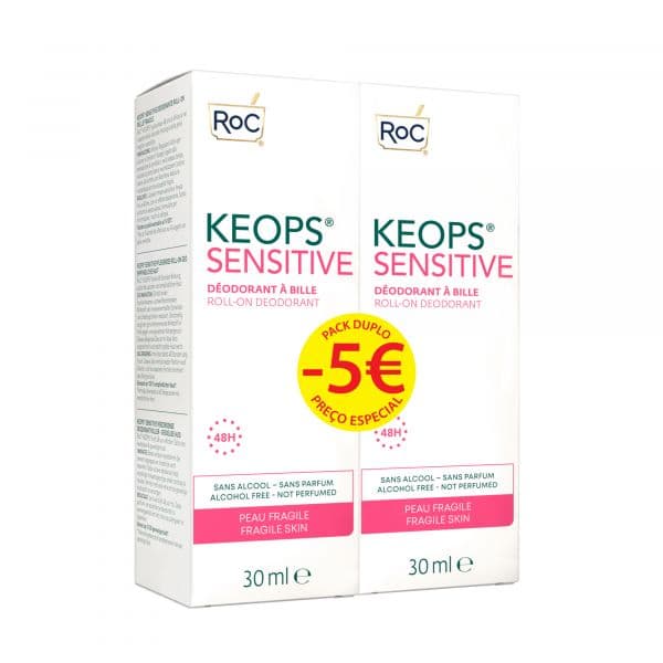 Roc Keops Sensitive Desodorizante Roll-On 2x30ml
