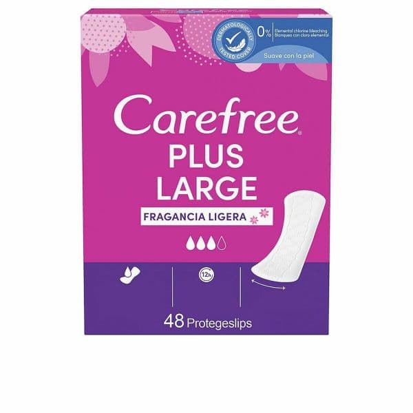 Carefree Protegeslip Plus Large Fragrância Leve 48 unidades