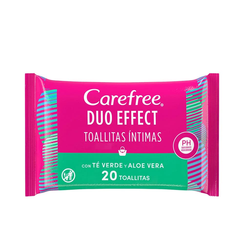 Lenços umedecidos íntimos CAREFREE ALOE VERA