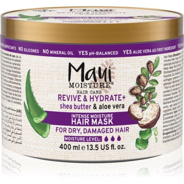 Maui Moisture Revive & Hydrate + Shea Butter Máscara Hidratante e Nutritiva para Cabelo 400 ml