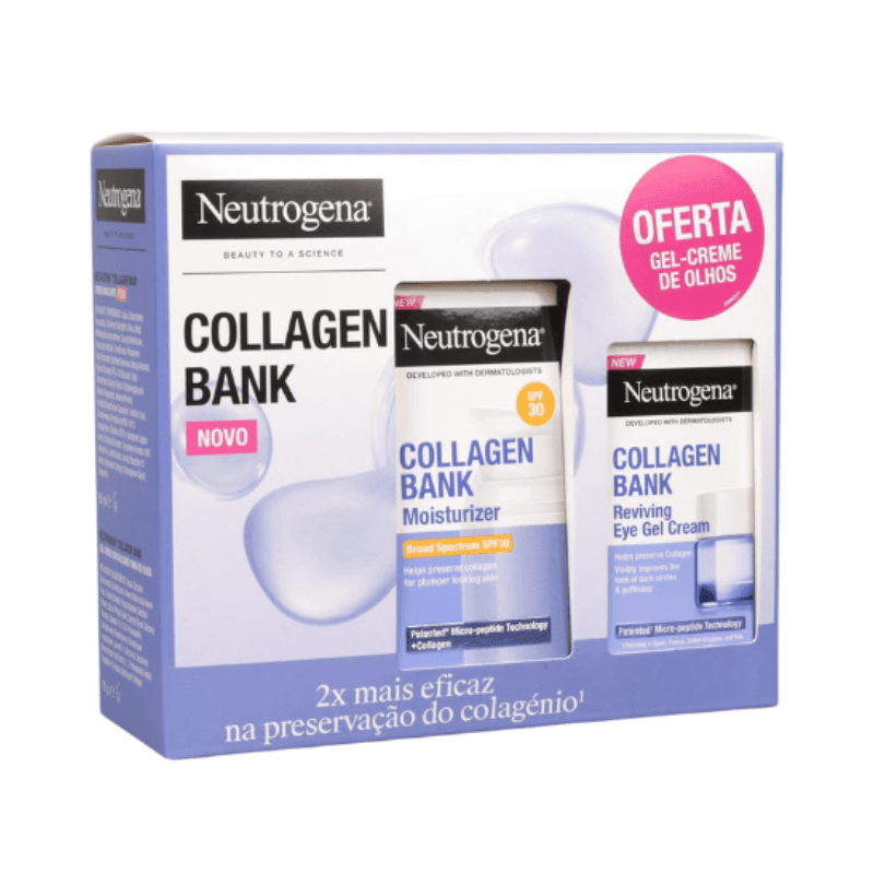 Neutrogena Collagen Bank Hidratante FPS30 50ml + Collagen Bank Gel-Creme Revitalizante Olhos 15g Coffret