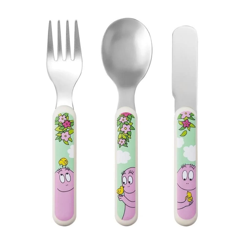 Conjunto de 3 Talheres em Inox Petit Jour Barbapapa