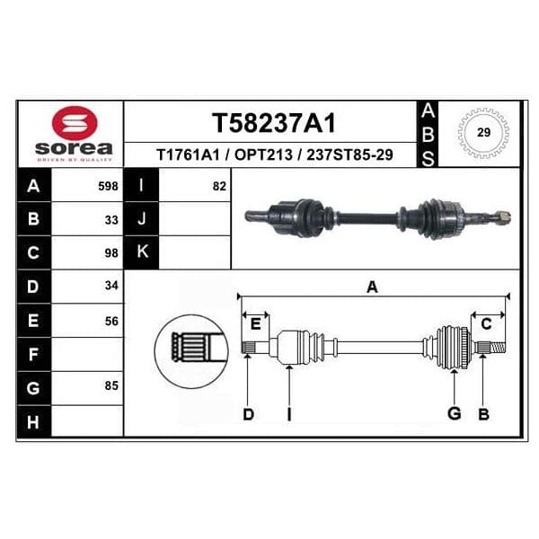 Eai Transmissões Opel Meriva T58237A1