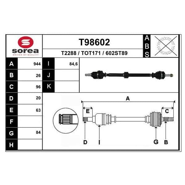 EAI Transmission / Toyota Auris - T98602