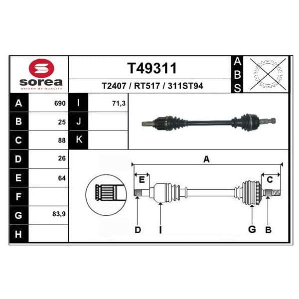 EAI Transmission / Renault Megane Iii 1,5 Dc - T49311