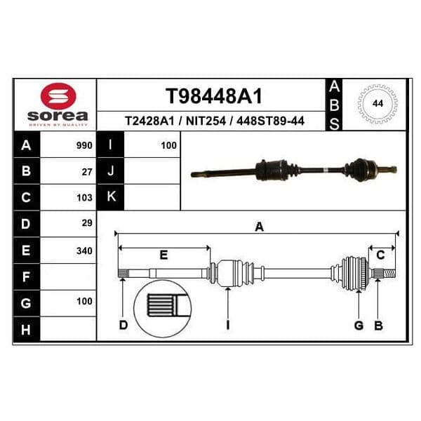 EAI Transmission / Nissan Primera 1,9 Dci - T98448A1