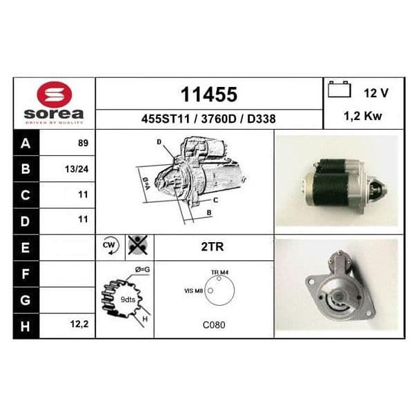 Eai Motores de Arranque / Trooper 2.0l 11455