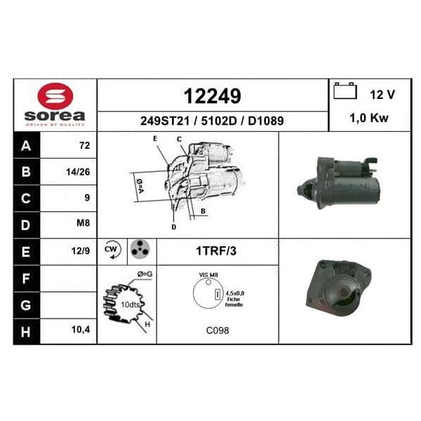 EAI Motor de Arranque - 12249
