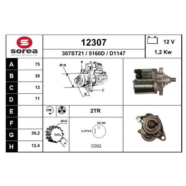 EAI Motor de Arranque - 12307