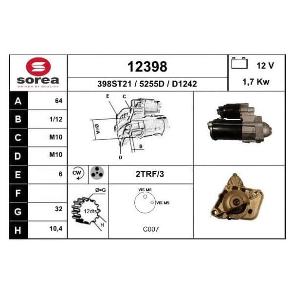 EAI Motor de Arranque - 12398