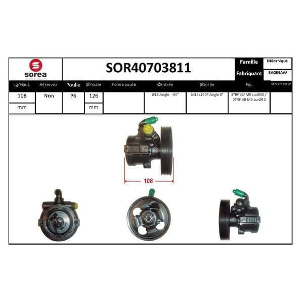 Eai Bomba de Direcção Assistida / Psa - SOR40703811