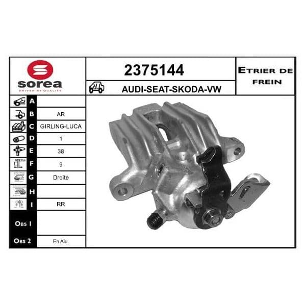 Eai Pinça de Freio Audi / Ar - 2375144