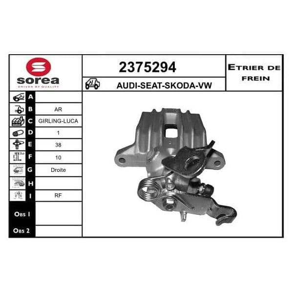 Eai Pinça de Freio Vag Arr - 2375294