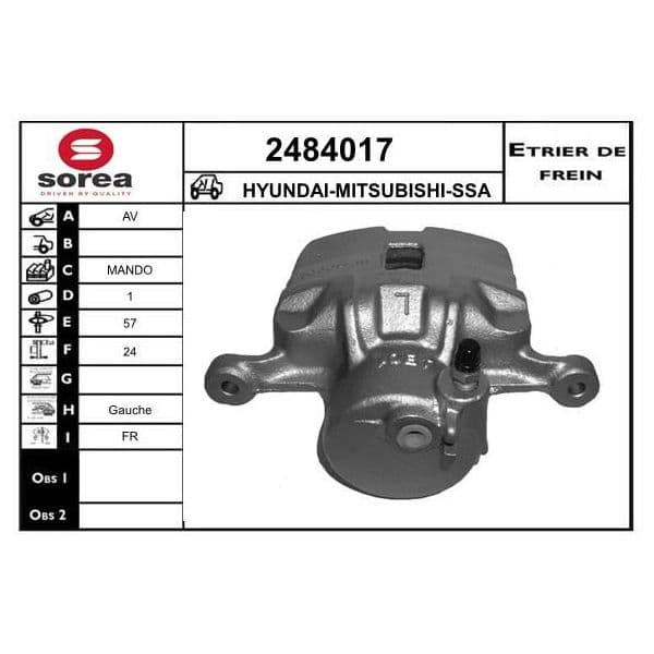 Eai Pinça de Freio Hyundai / Av - 2484017