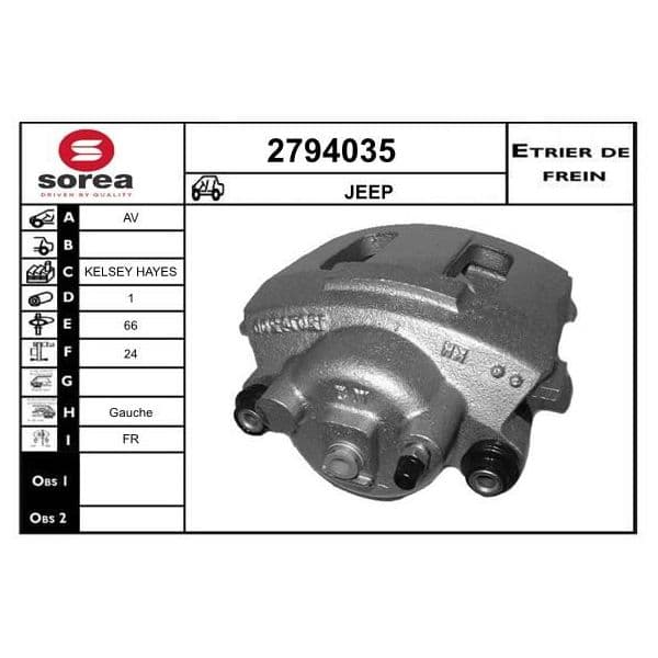 Eai Pinça de Freio Jeep / Av - 2794035
